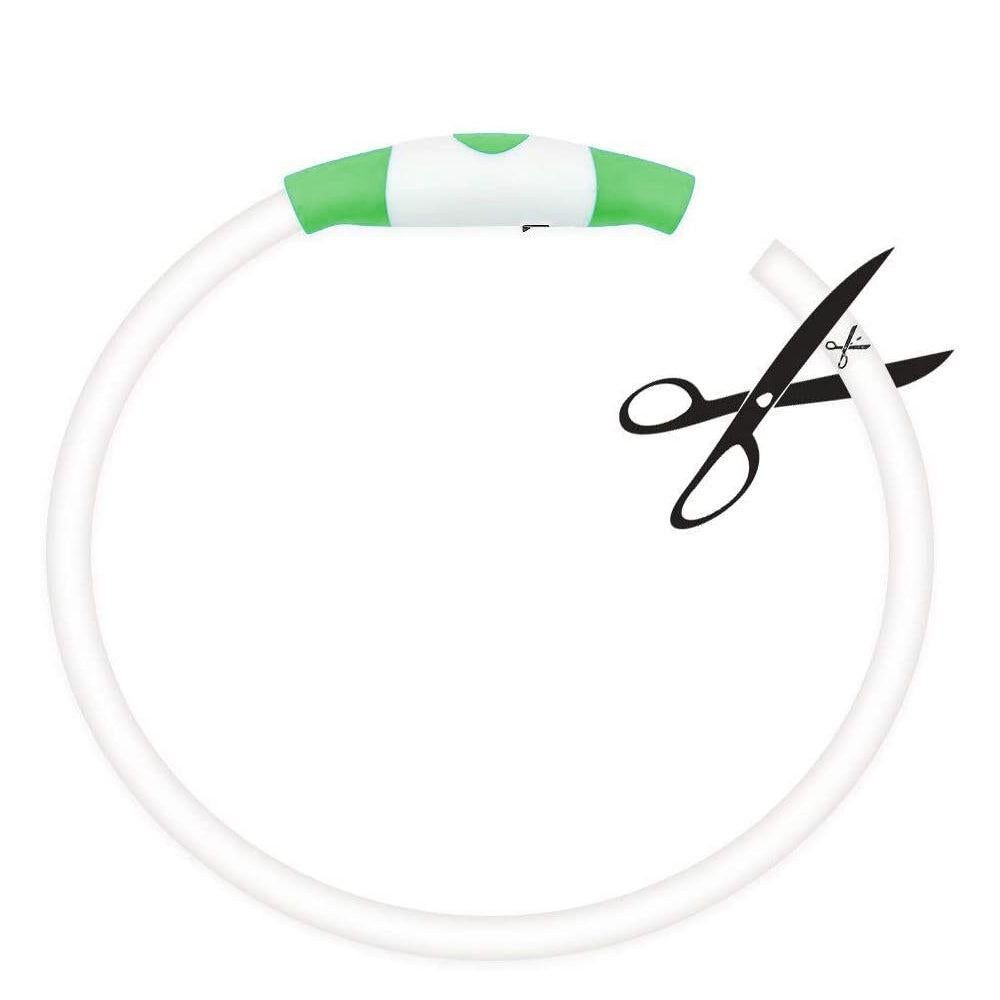 Light-Up Pet Dog Collars USB Rechargeable Pet Collar Adjustable Size Pet Collar Green - M