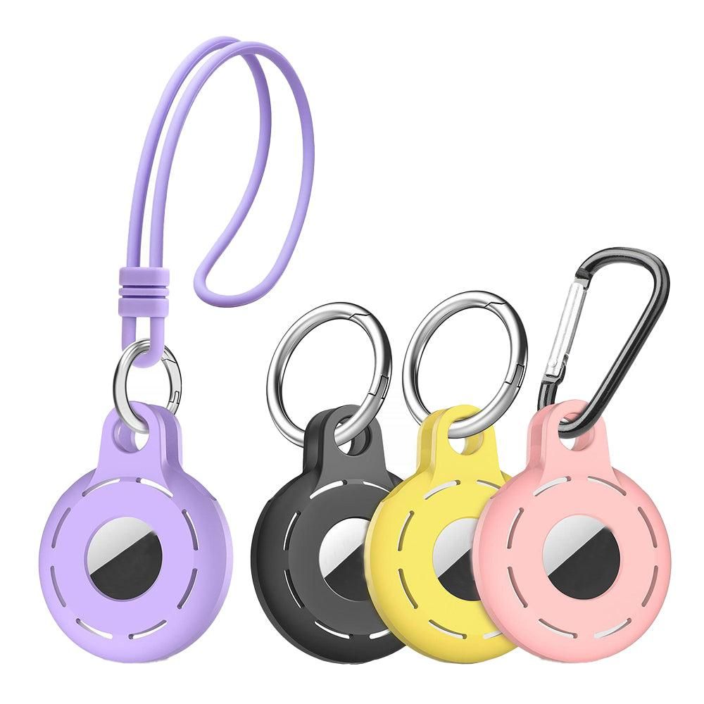 4Pcs For Apple Airtag Case Cover Anti-lost Keychain Ring Protective Case Style 1