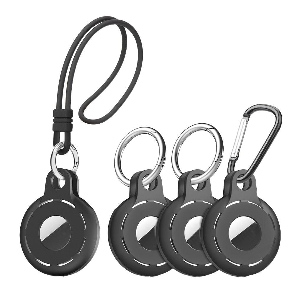 4Pcs For Apple Airtag Case Cover Anti-lost Keychain Ring Protective Case Style 1