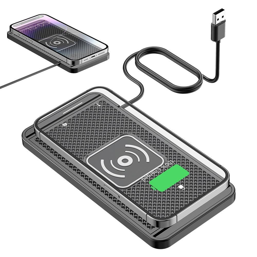 Universal Car Wireless Fast Charger Mat Non-Slip Charging Pad for Devices with Wireless Charging Function Type-C Style