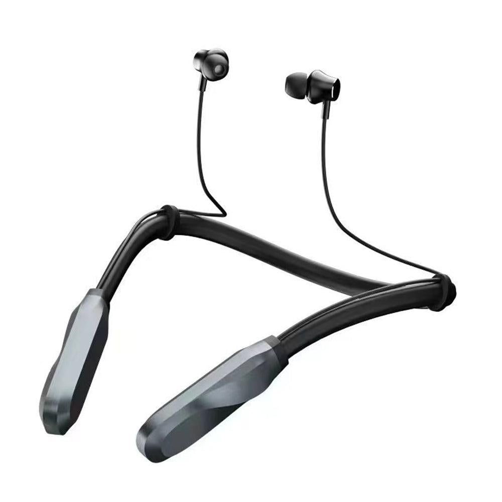 100 Hour Neckband Bluetooth Headphones Noise Cancelling English Version Black