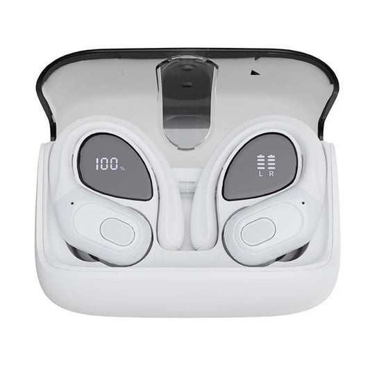Wireless Bluetooth 5.4 Over-Ear Earbuds IPX5 Waterproof for Sports White