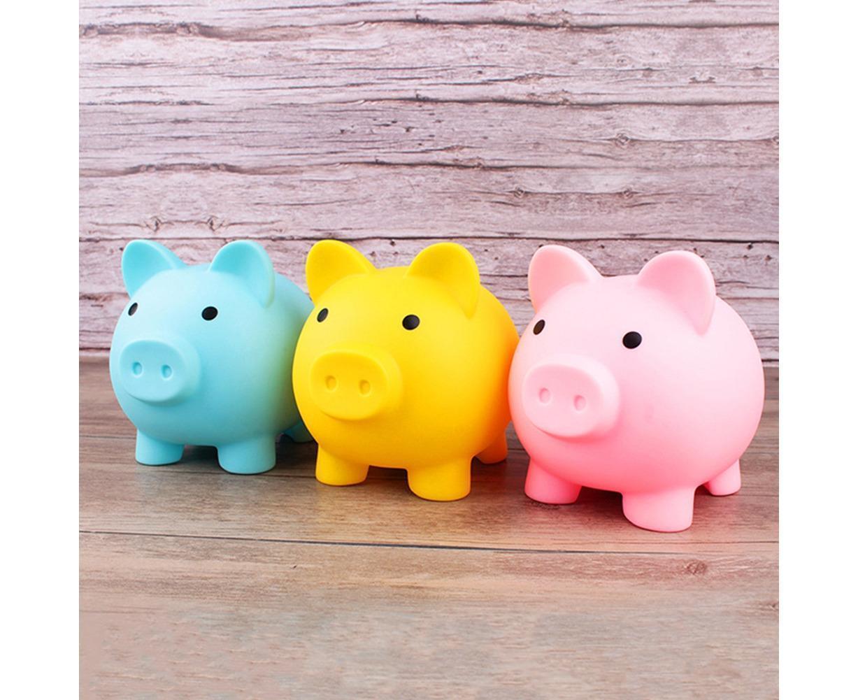 Christmas Cartoon Pig Shaped Money Saving Box Bank Coins Storage Case Home Decor-Yellow L
