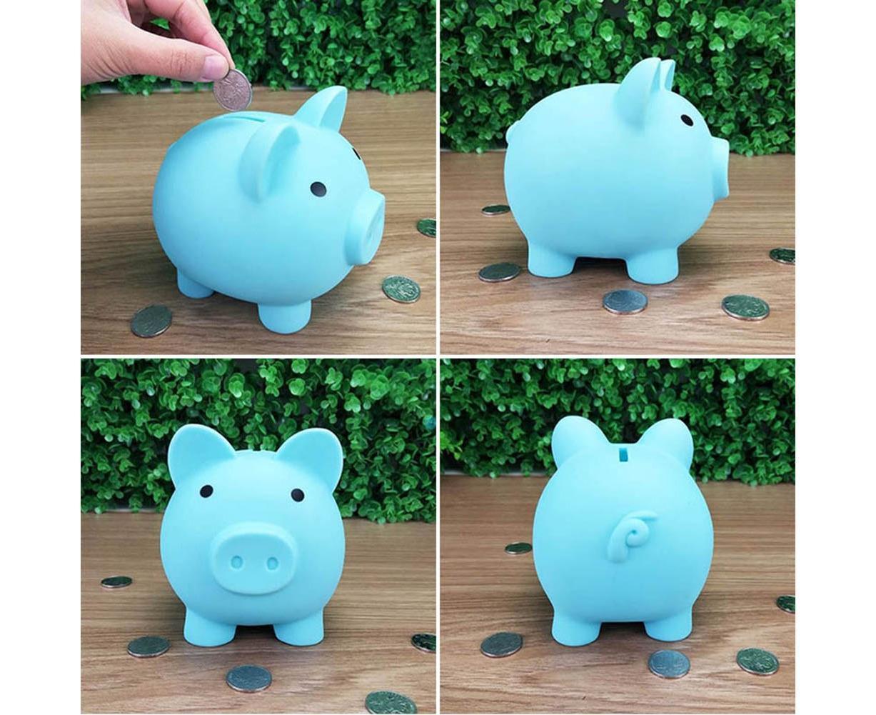 Christmas Cartoon Pig Shaped Money Saving Box Bank Coins Storage Case Home Decor-Yellow L