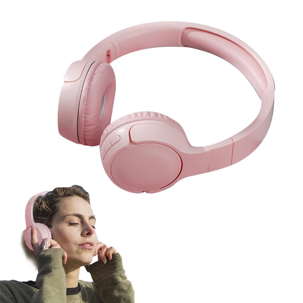 Rechargeable Bluetooth Wireless Headphones On-Ear Stereo Headset Navy Blue