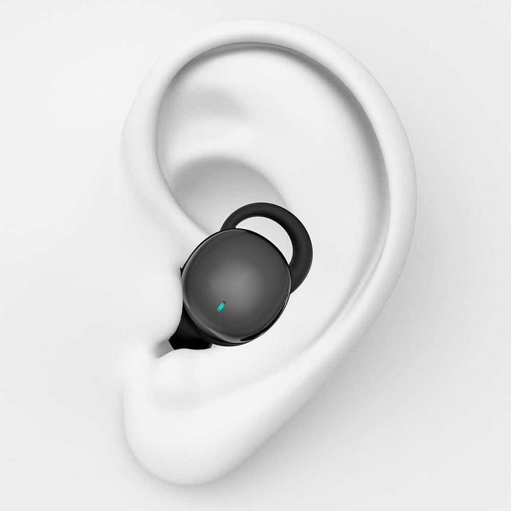 In Ear Sleep Headphones with Digital Power Display Invisible Noise Blocking Earphone for Side Sleepers Black