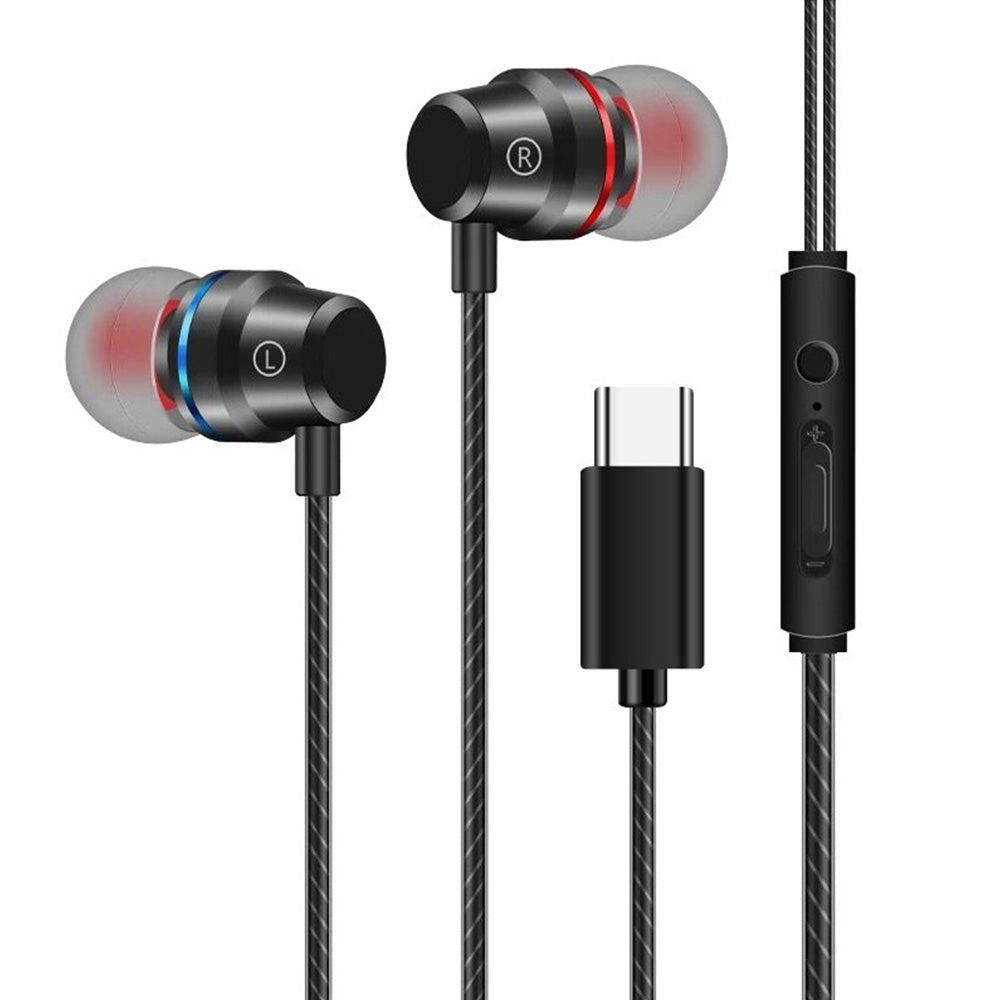 USB-C Over-Ear Hook Headphones for iPhone 16/15 Pro Max & Galaxy S25 Rose Gold