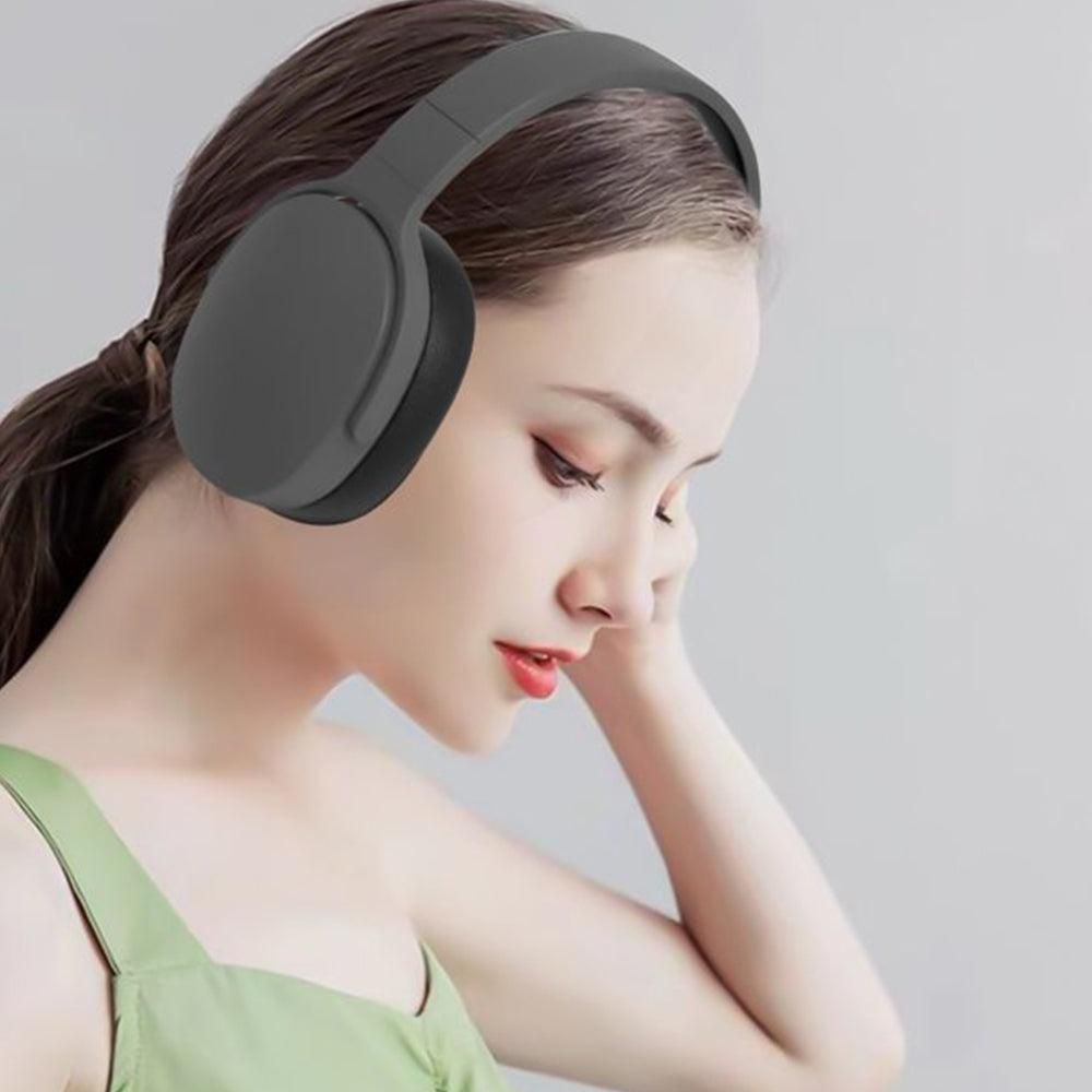 Foldable Wireless Bluetooth Stereo Over Ear Headphone Black