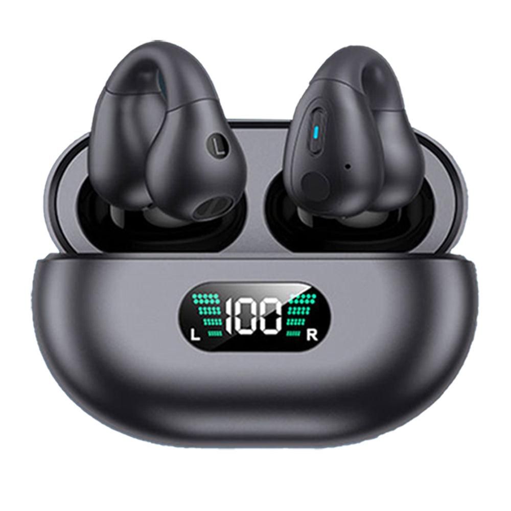 Bone Conduction Wireless Bluetooth Earphones Ear Clip Style Sport Headphones Black