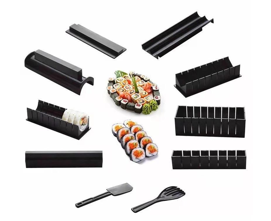 10Pcs DIY Sushi Making Kit Roll Sushi Maker Rice Roll Mold Kitchen Sushi Tools
