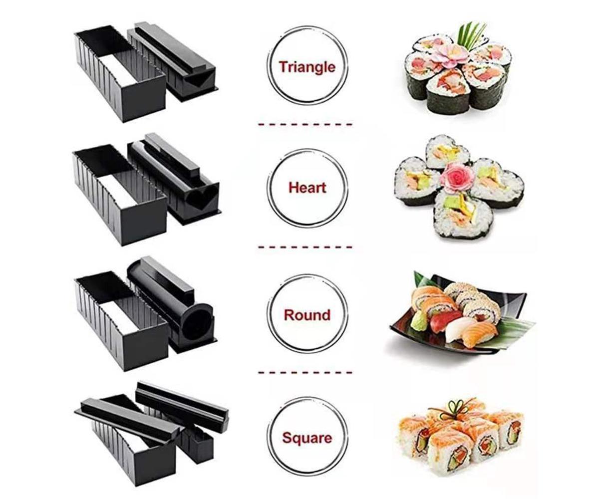 10Pcs DIY Sushi Making Kit Roll Sushi Maker Rice Roll Mold Kitchen Sushi Tools