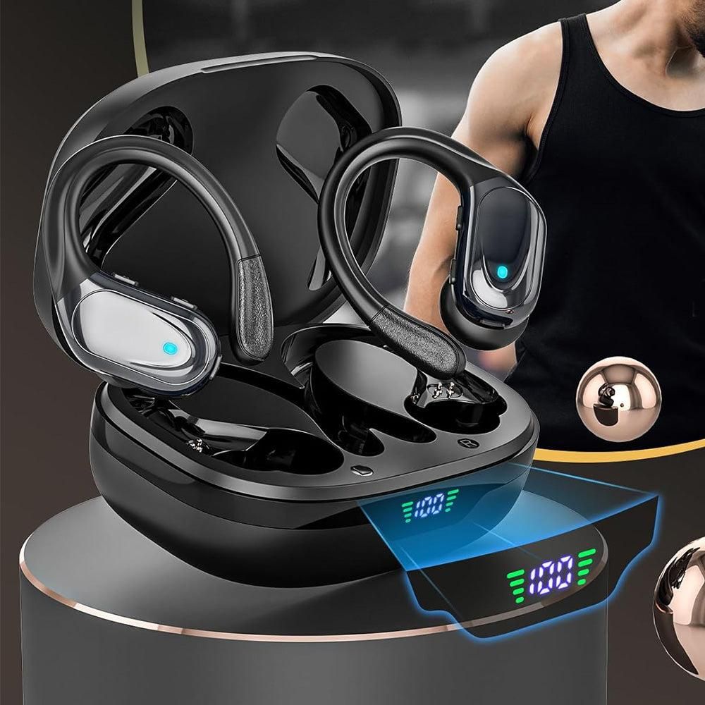 Wireless Earbuds Sports Bluetooth Headphones IPX5 Waterproof Earphones for Workout Running Black