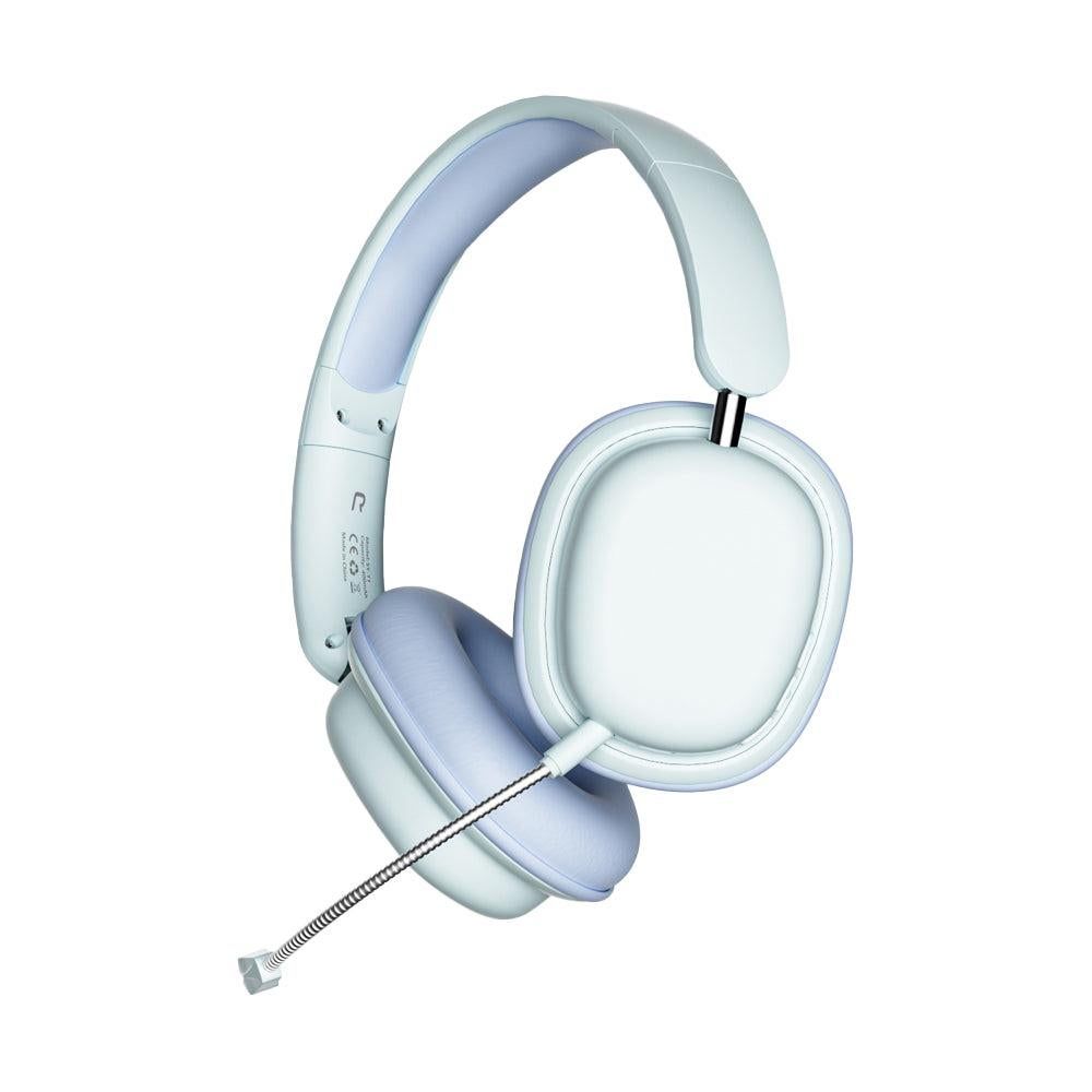 Wireless 5.3 Bluetooth Headphones Head-Worn Stereo Headset with Mic Blue