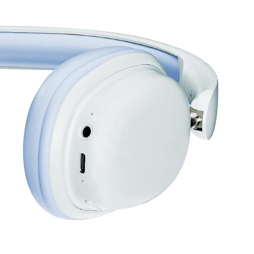 Wireless 5.3 Bluetooth Headphones Head-Worn Stereo Headset with Mic Blue