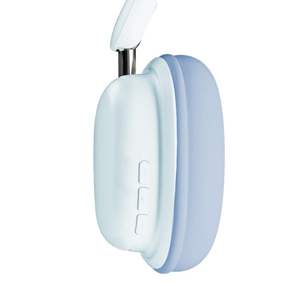 Wireless 5.3 Bluetooth Headphones Head-Worn Stereo Headset with Mic Blue