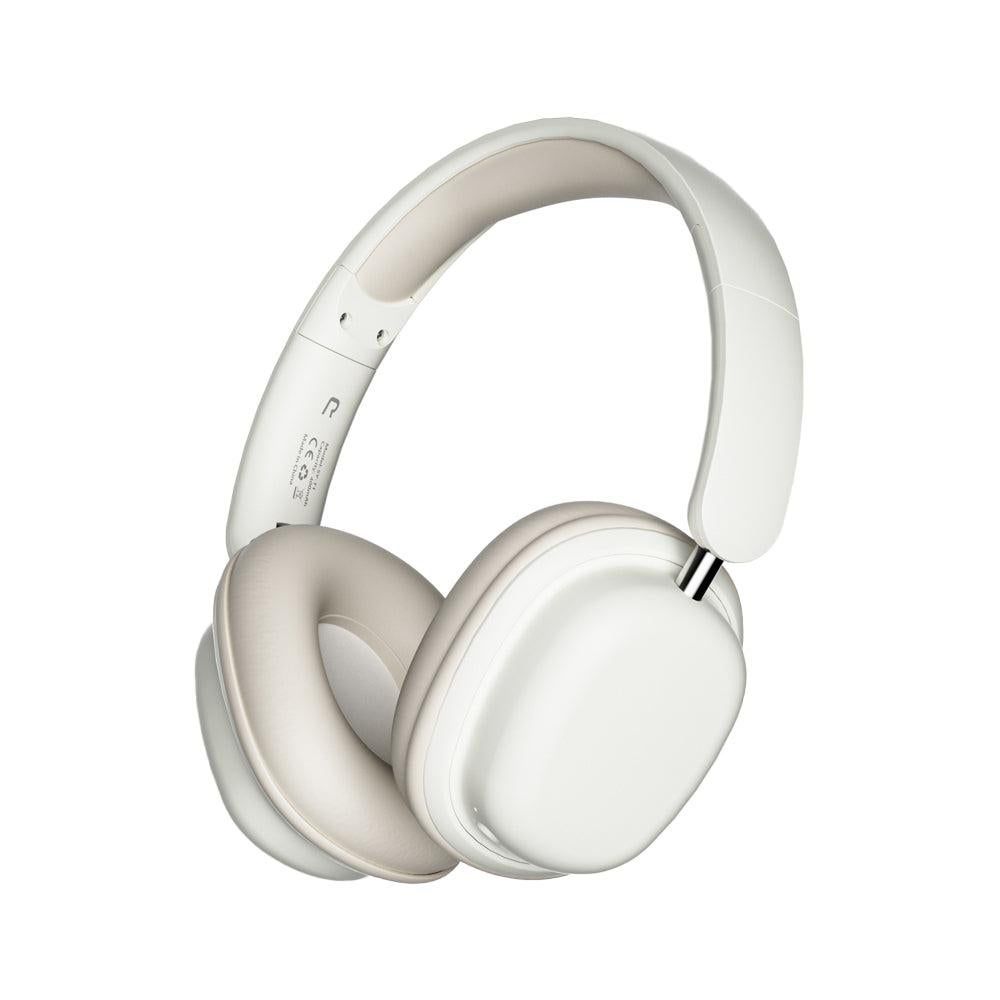Wireless 5.3 Bluetooth Headphones Head-Worn Stereo Headset with Mic White