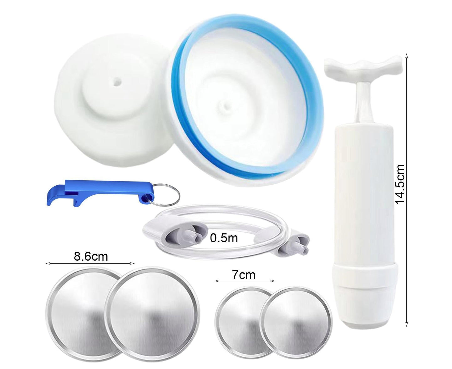 Food Storage Jar Sealing Machine - Manual Air Pump - White