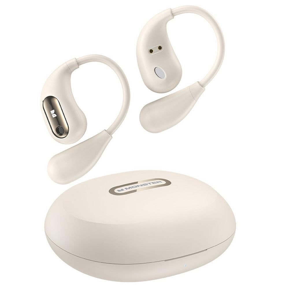 Wireless Open Ear Headphones Bluetooth 5.4 Stereo Sound Earphones with Charging Case Black