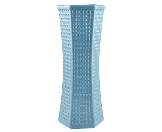 Geometric Decorative Vase-Blue