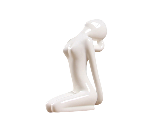 Ceramic Simulation Yoga Girl Model Art Craft Home Cabinet Office Desktop Decor-10#