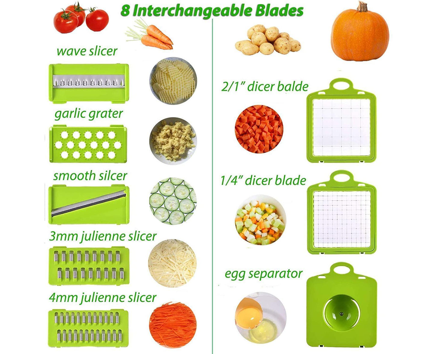 Vegetable Chopper - Mandoline Slicer - Black