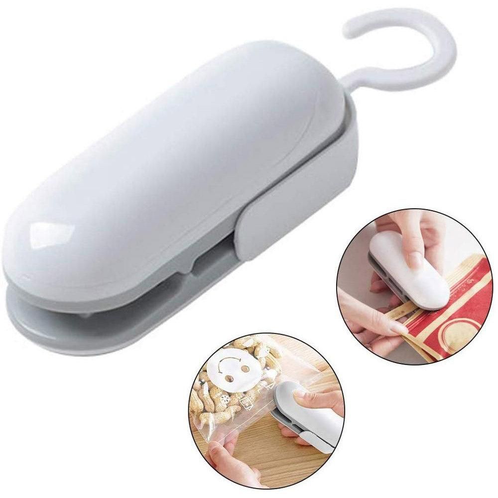 2 in 1 Heat Sealer and Cutter Mini Portable Bag Sealer Gray