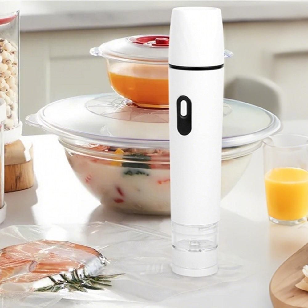 Compact Vacuum Sealer with 15 Reusable Bags