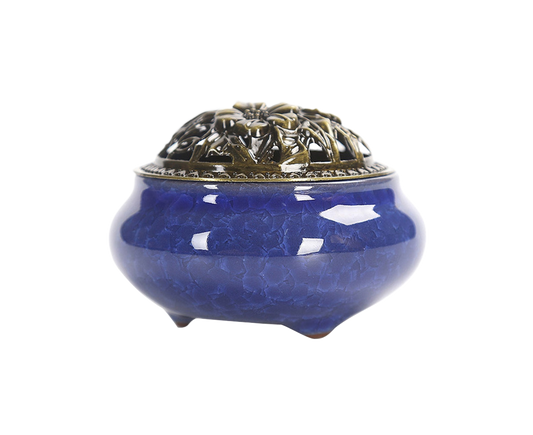 Vintage Ceramic Incense Burner Holder Meditation Buddhist Zen Censer Home Decor-2#