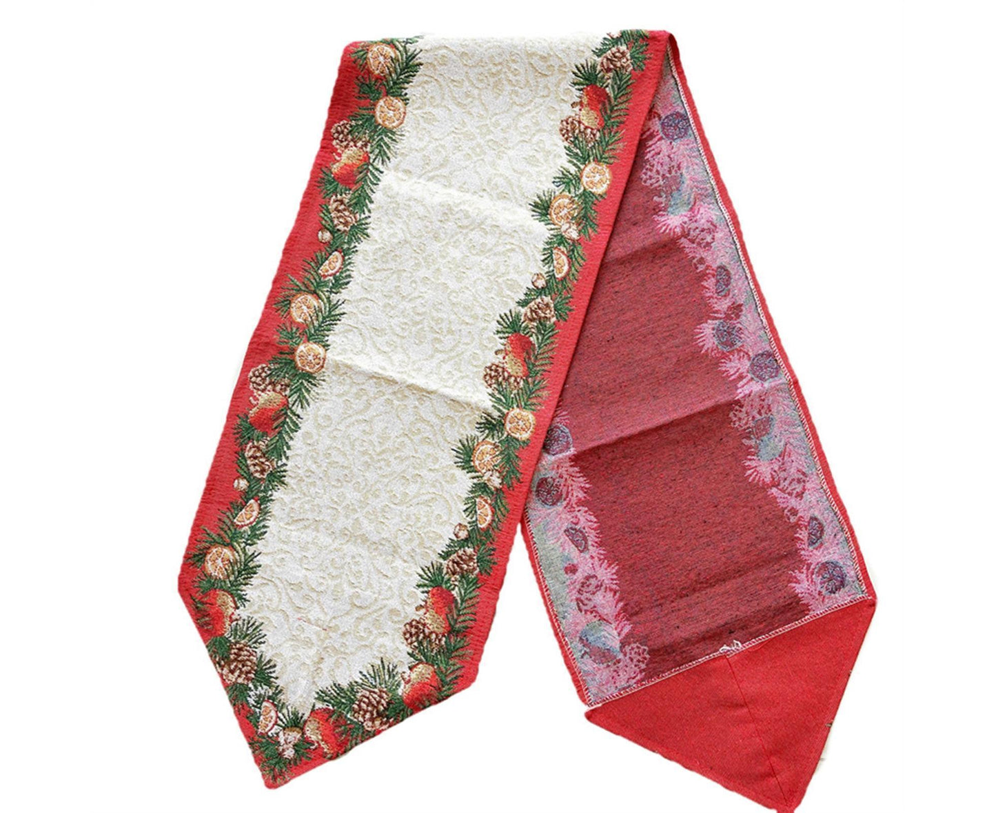 Xmas Table Runner Anti-shrink Tear Resistant Polyester Cotton-A