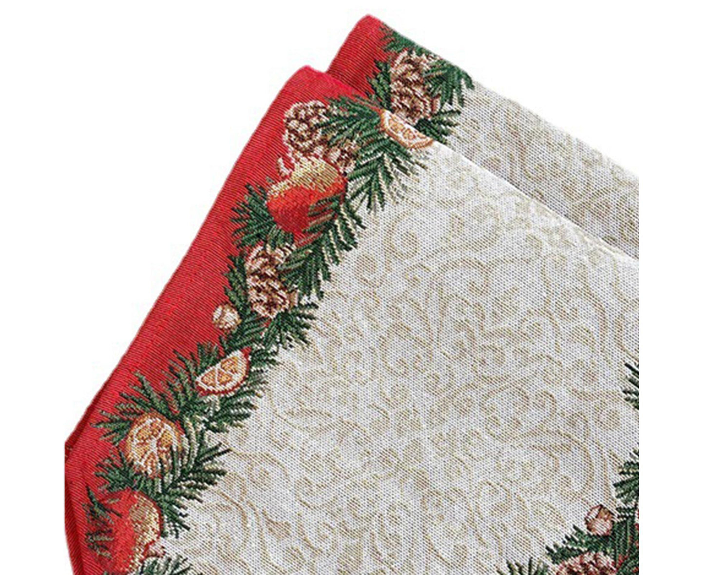 Xmas Table Runner Anti-shrink Tear Resistant Polyester Cotton-A