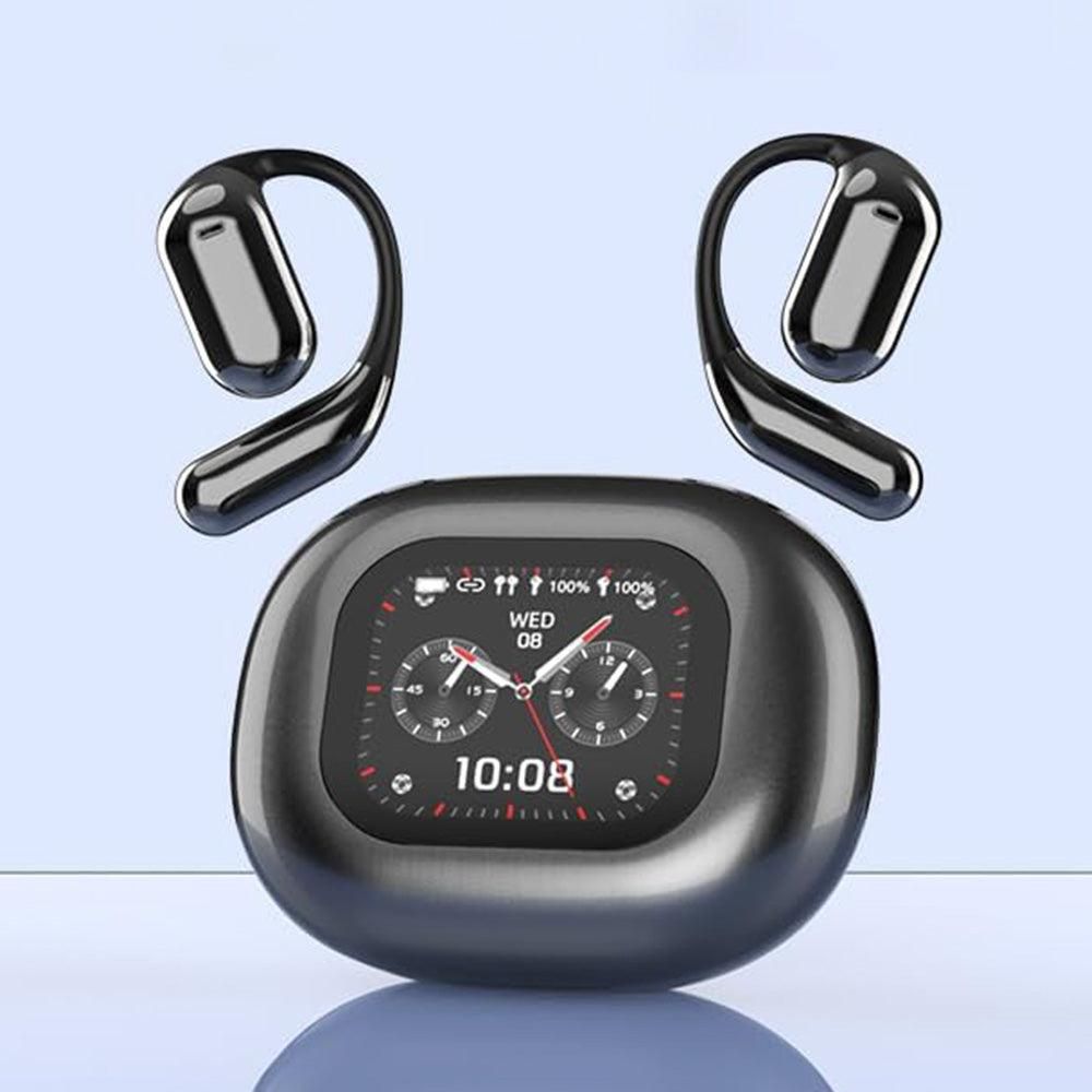 144-Language AI Translating Earbuds Bluetooth Open Ear Headphone Translation Device for Travel Business Learning Black
