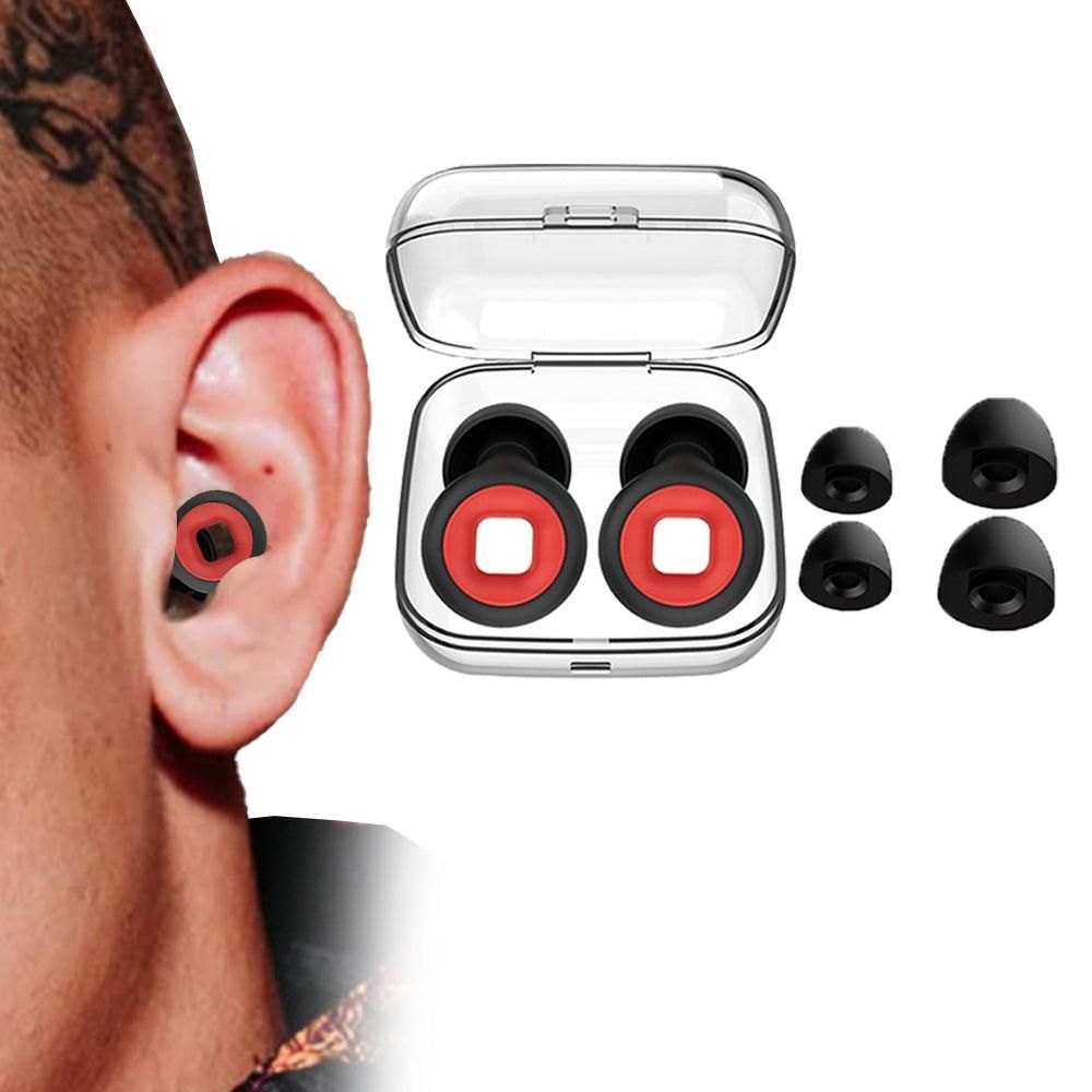 Reusable Hoop Noise Reduction Earplugs Red
