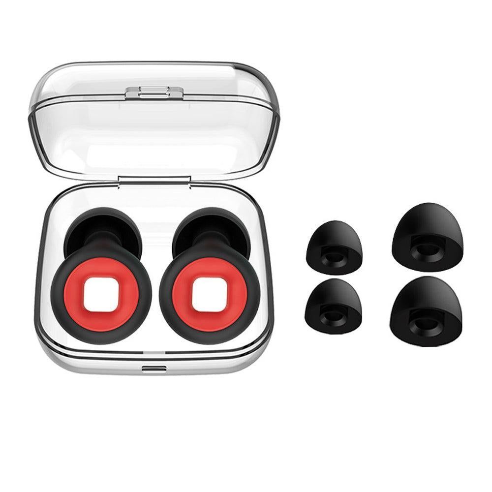 Reusable Hoop Noise Reduction Earplugs Red
