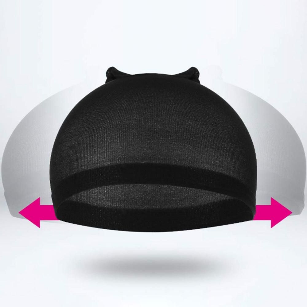 8Pcs Stocking Wig Caps Stretchy Nylon Hair Net for Women Black