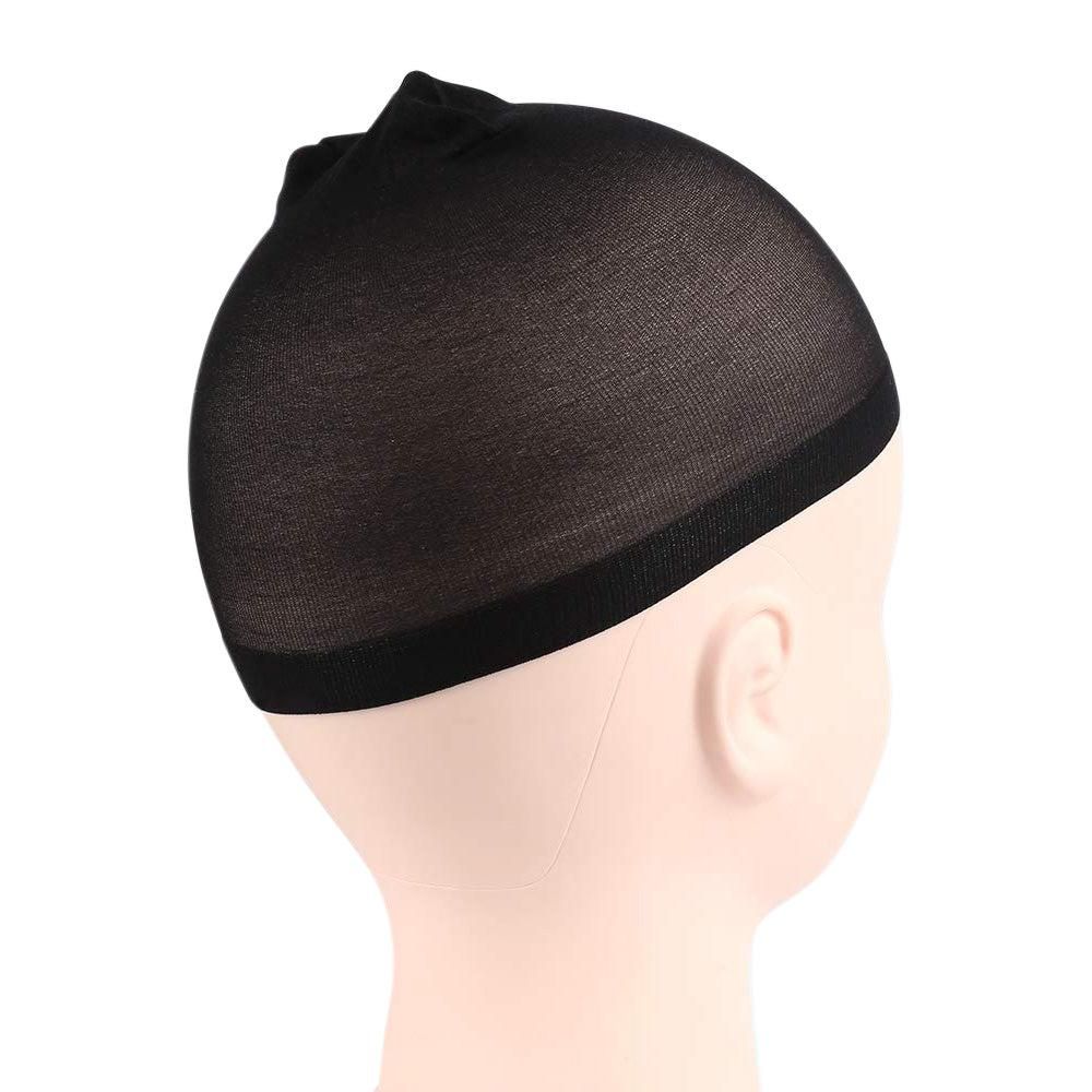 8Pcs Stocking Wig Caps Stretchy Nylon Hair Net for Women Black