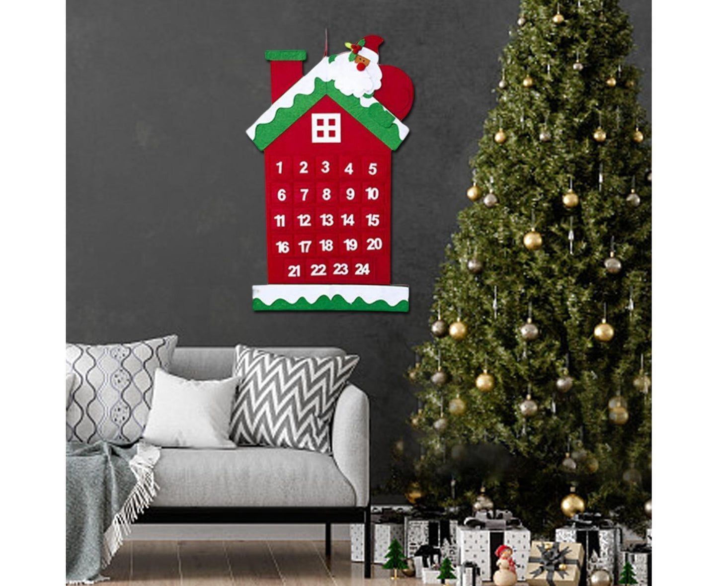 Xmas Tree Wall Calendar Fine Workmanship-B