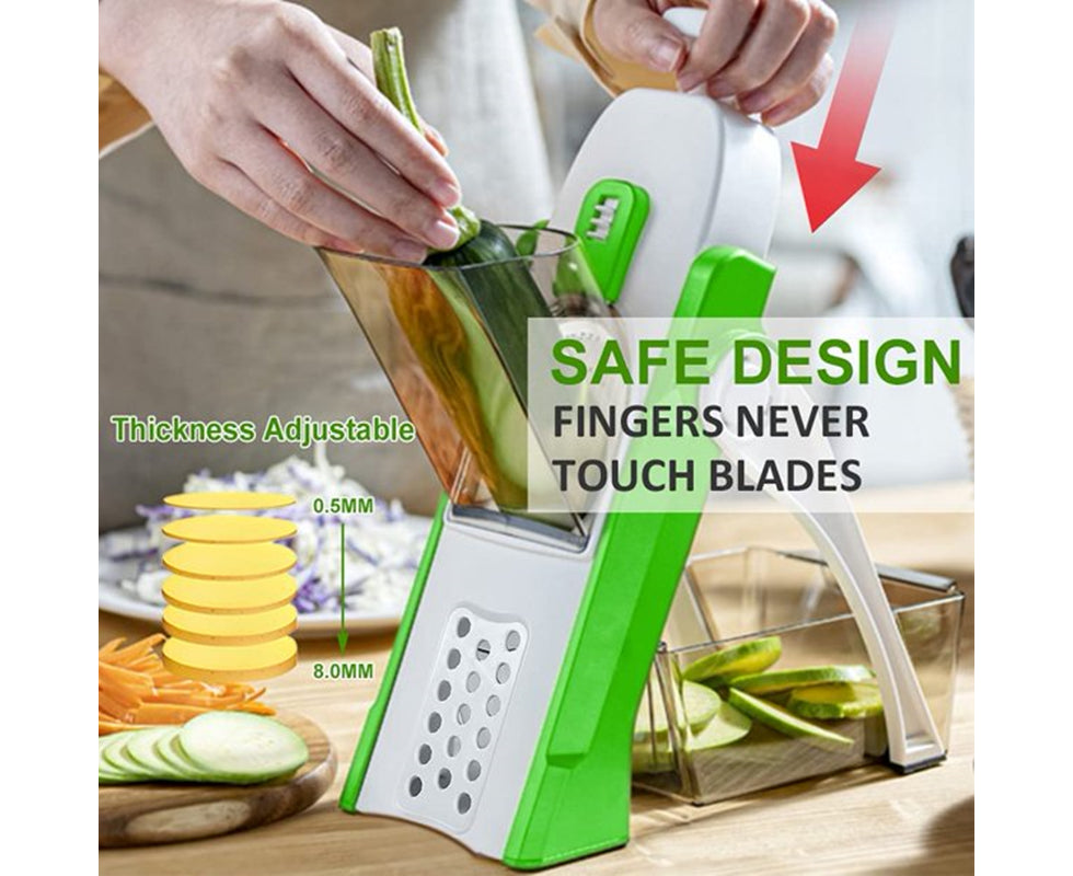 4 in 1 Multifunctional Kitchen Chopping Artifact Vegetable Slicer Food Chopper Green