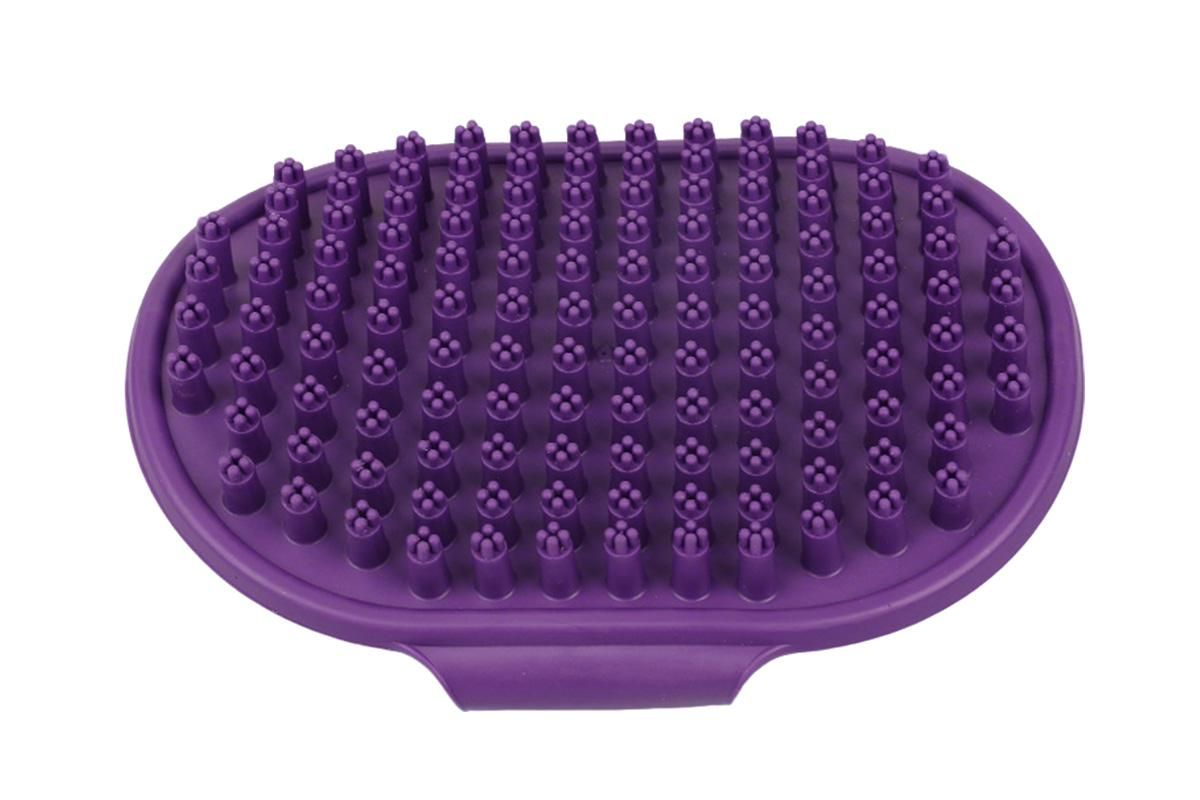 2 Pack Pet Grooming Brush Set Deshedding Double Sided Comb Massage Brush-Purple
