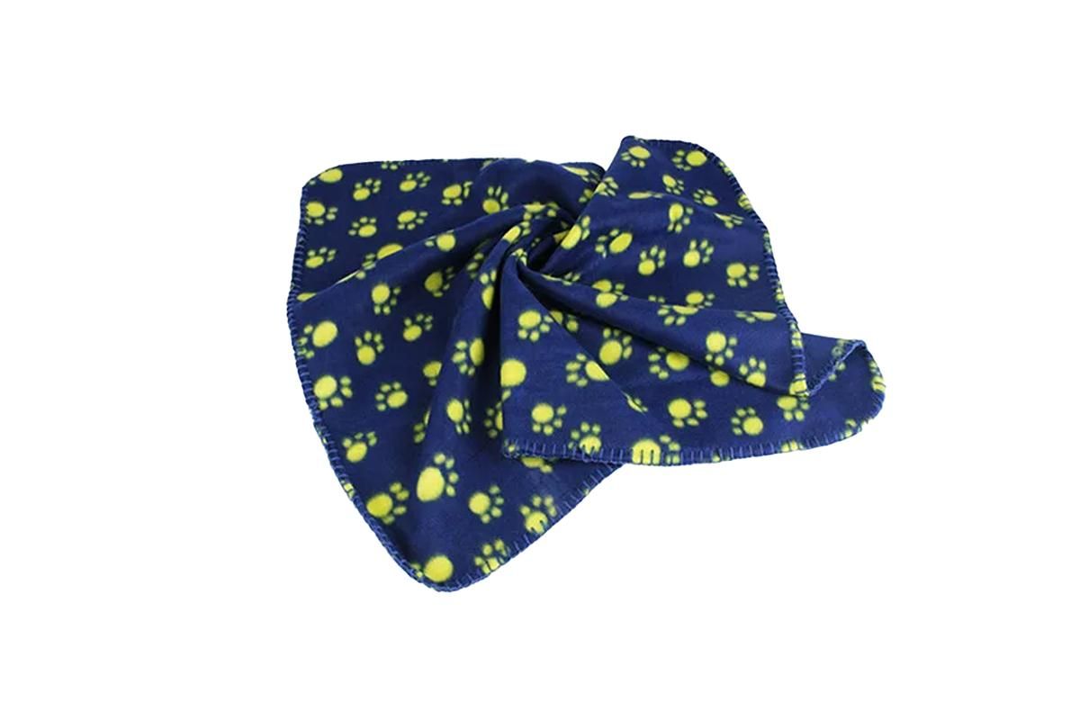 Cosy soft Pet Dog Cat Puppy Fleece Blankets Puppy Bed Travel Basket Car Bedding-Blue