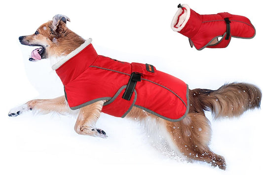 Dogcheer Dog Coat Reflective Dog Snow Jacket for Small Medium Large Dogs -Red XL