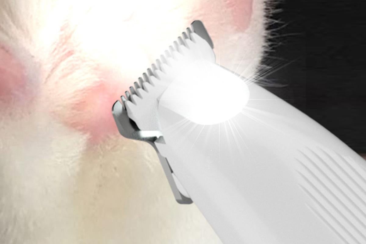 Electric Dog Paw Trimmer Digital Display Dual Speed Pet Groomer-White