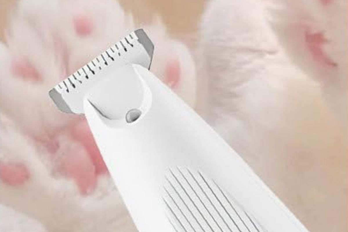 Electric Dog Paw Trimmer Digital Display Dual Speed Pet Groomer-White