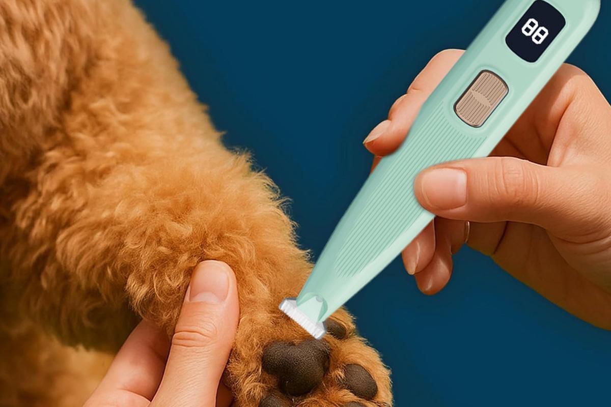 Electric Dog Paw Trimmer Digital Display Dual Speed Pet Groomer-Green