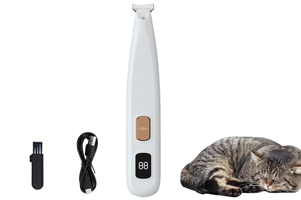 Electric Dog Paw Trimmer Digital Display Dual Speed Pet Groomer-Green