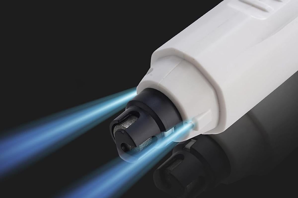 Electric Pet Nail Grinder for Dogs Cats with 5 Speeds LED Light Super Quiet-White