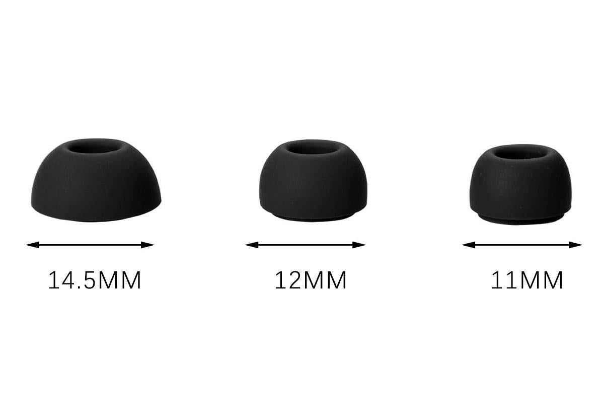 12Pcs Silicone Ear Tips for Samsung Galaxy Buds3 Pro Earbud Covers-Black