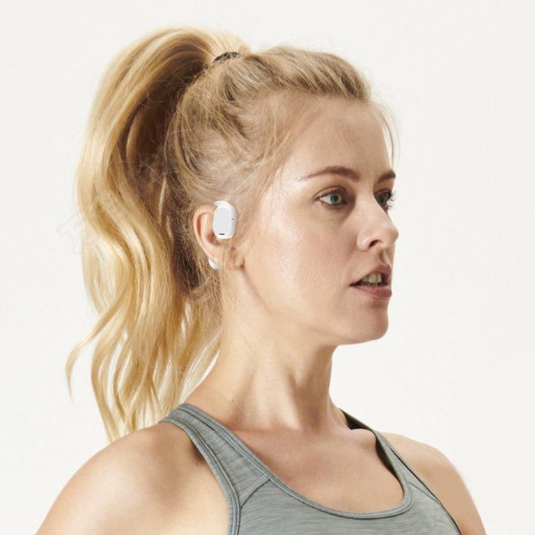 Bluetooth Earphones Wireless In-Ear Sports Stereo TWS Headphones Earhooks Ear-hanging Painless Wearing With Package -White