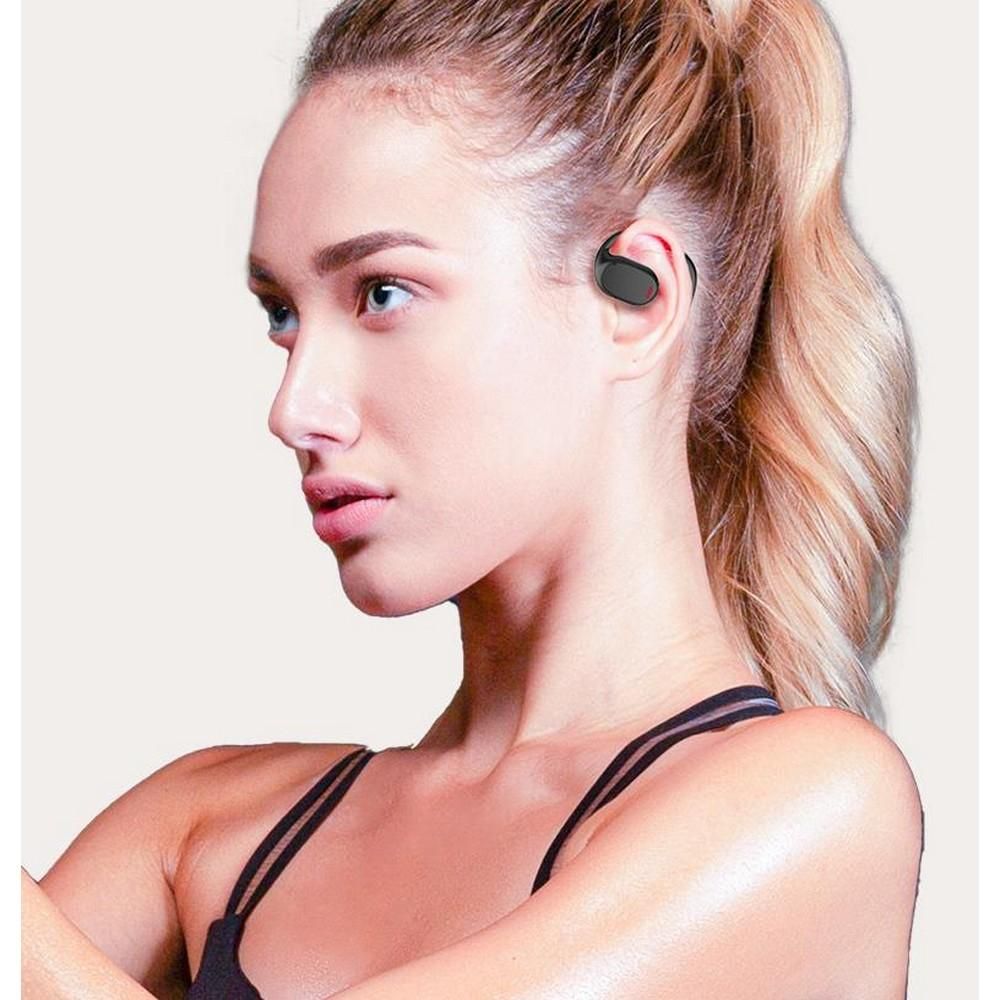 Bluetooth Earphones Wireless In-Ear Sports Stereo TWS Headphones Earhooks Ear-hanging Painless Wearing With Package -Black