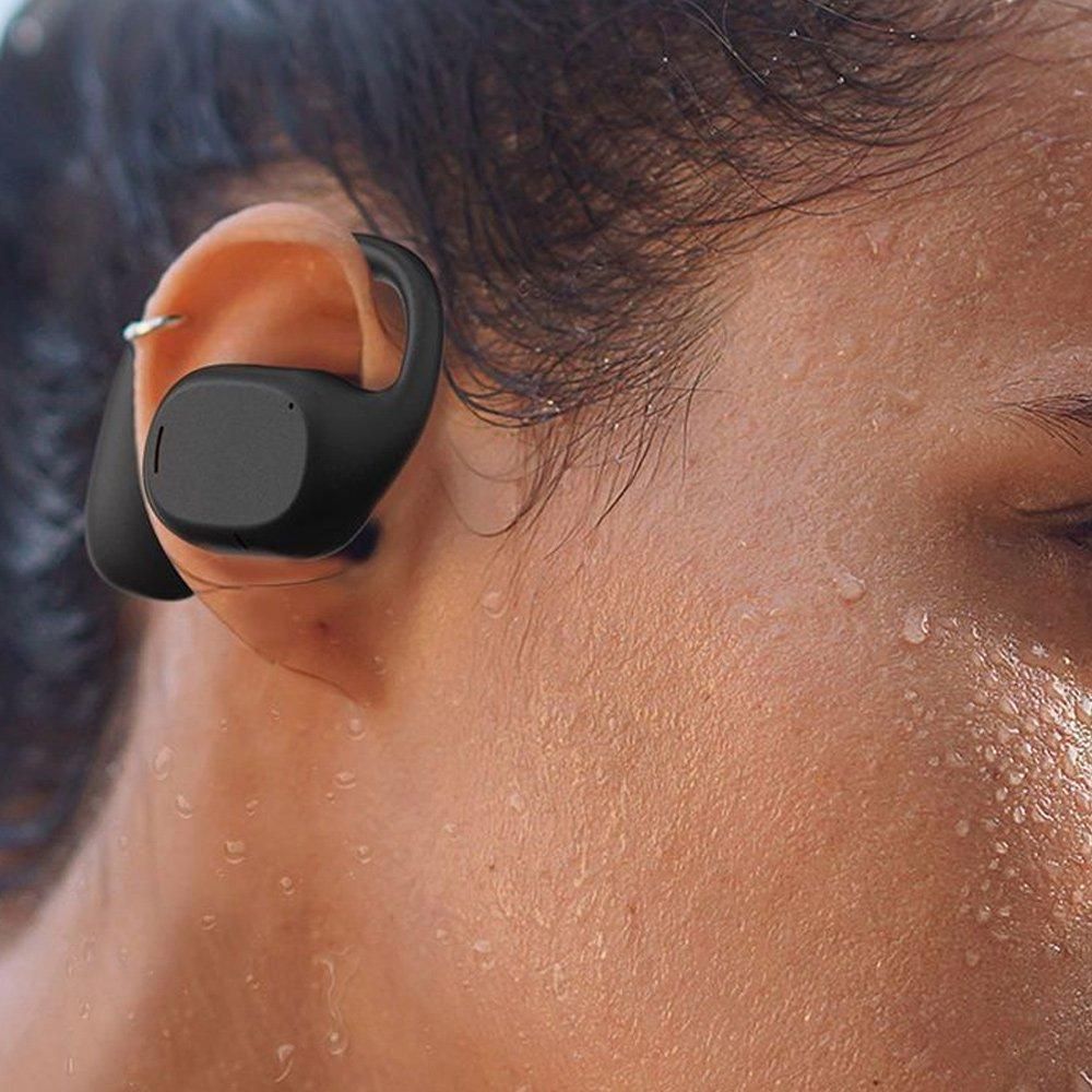 Bluetooth Earphones Wireless In-Ear Sports Stereo TWS Headphones Earhooks Ear-hanging Painless Wearing With Package -Black