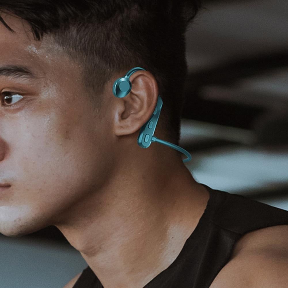 Bone Conduction Headphones Bone Conduction Headphones Wireless Bluetooth 5.0 Sweatproof Sport Earphone -Green